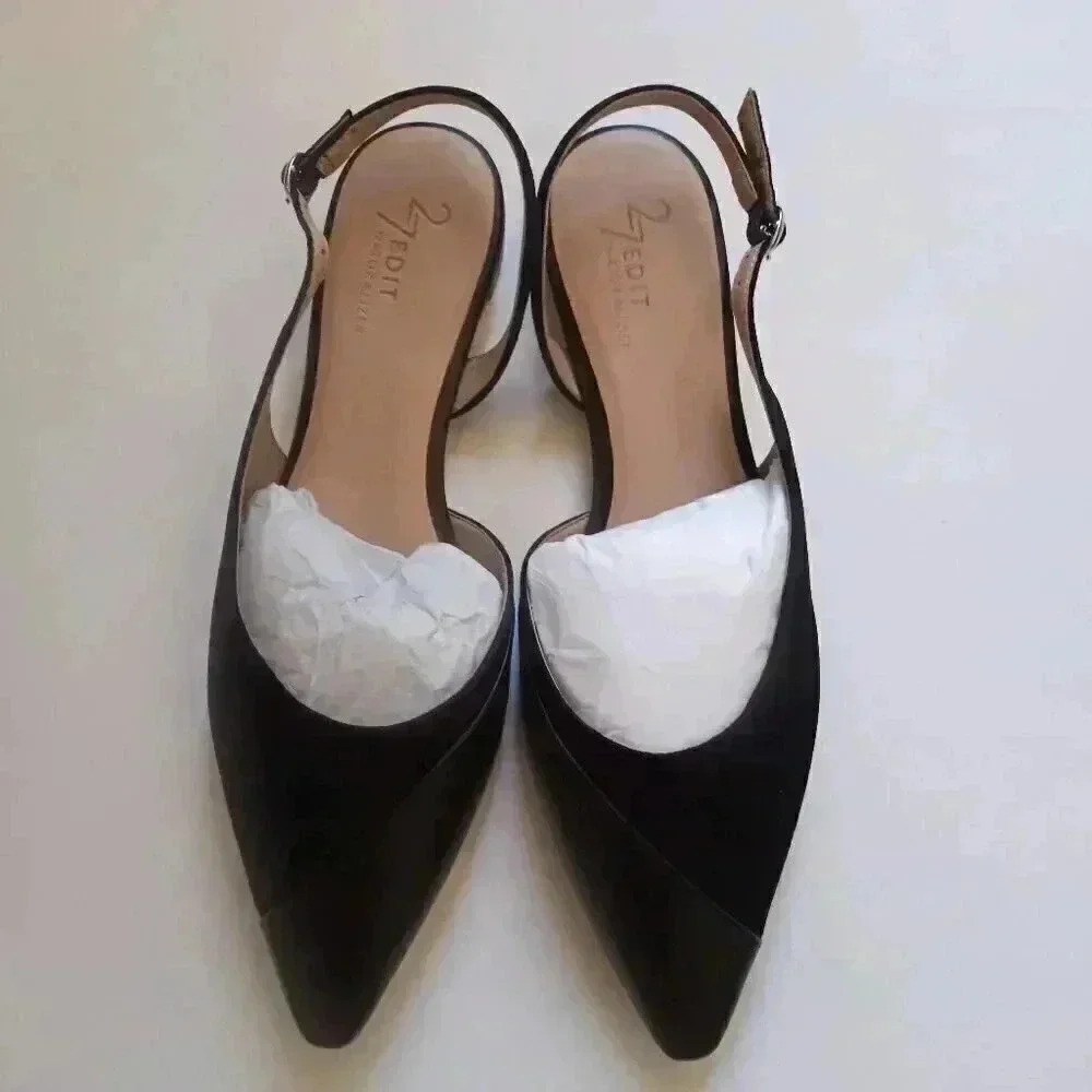 NATURALIZER 27 Edit 7-7.5 & 7.5-8 'Makenna' Sling Back Pointed Toe D'Orsay Flats - Picture 10 of 15